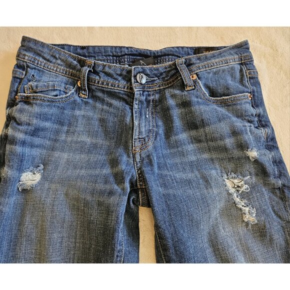 Genetic Denim Jeans Womens Size 27 Blue Denim Skinny The Shane Distressed - Picture 2 of 16